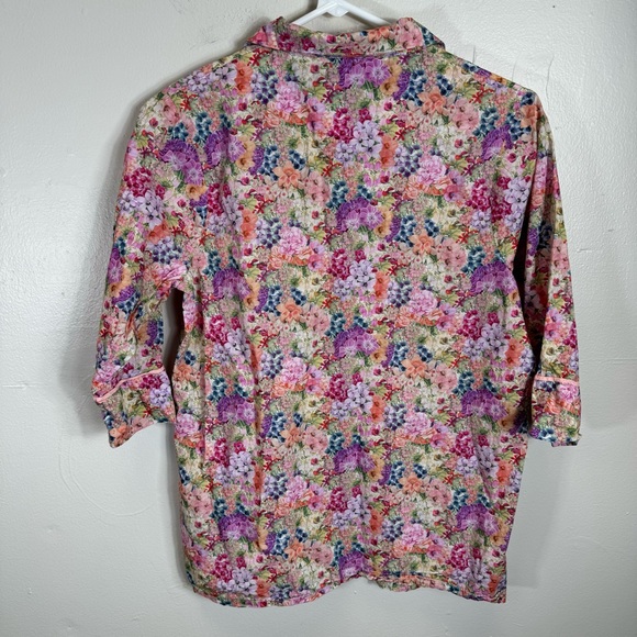 Floral Print Women's Pajama TOP ONLY - Picture 10 of 15